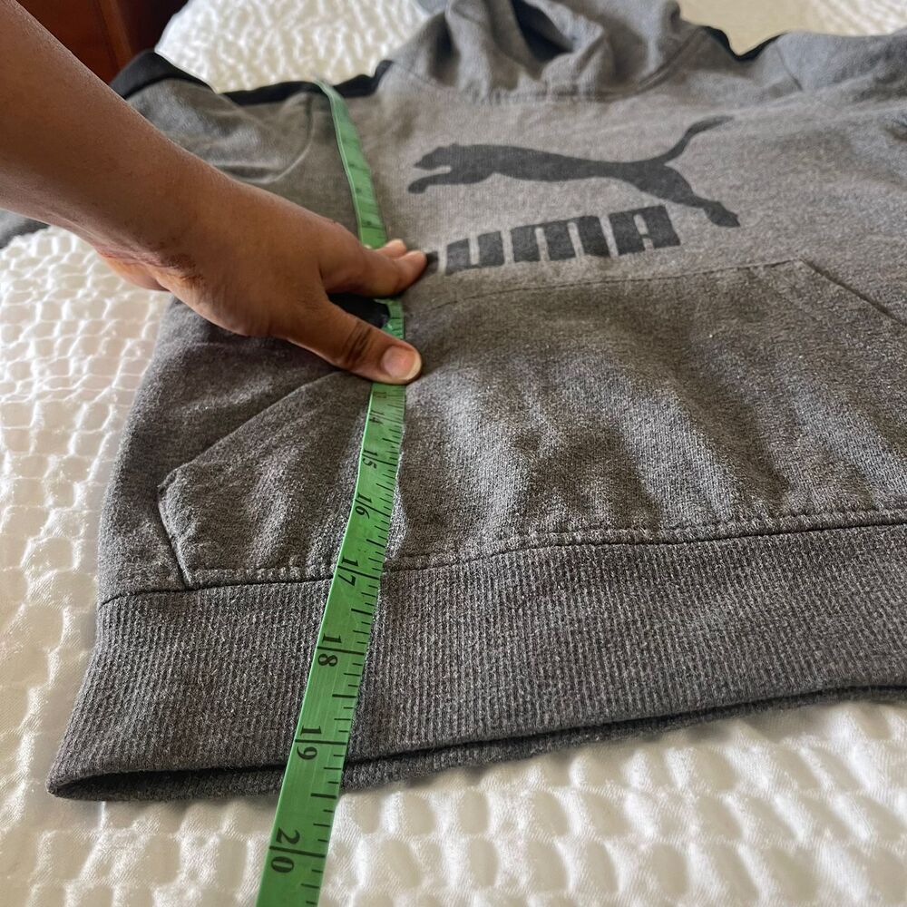 Puma Kids' Boys Gray Fleece Pullover Sweatshirt Hoodie Size 4-5 Years - Picture 6 of 7